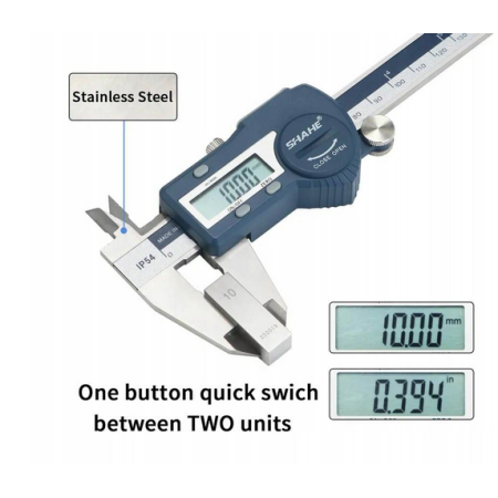 Suwmiarka elektroniczna,cyfrowa SHAHE 150 mm IP54 +/- 0.02, stal nierdzewna